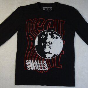 Notorious BIG T-Shirt Mens XS Crew Neck Graphic Tee Long Sleeve Biggie Smalls